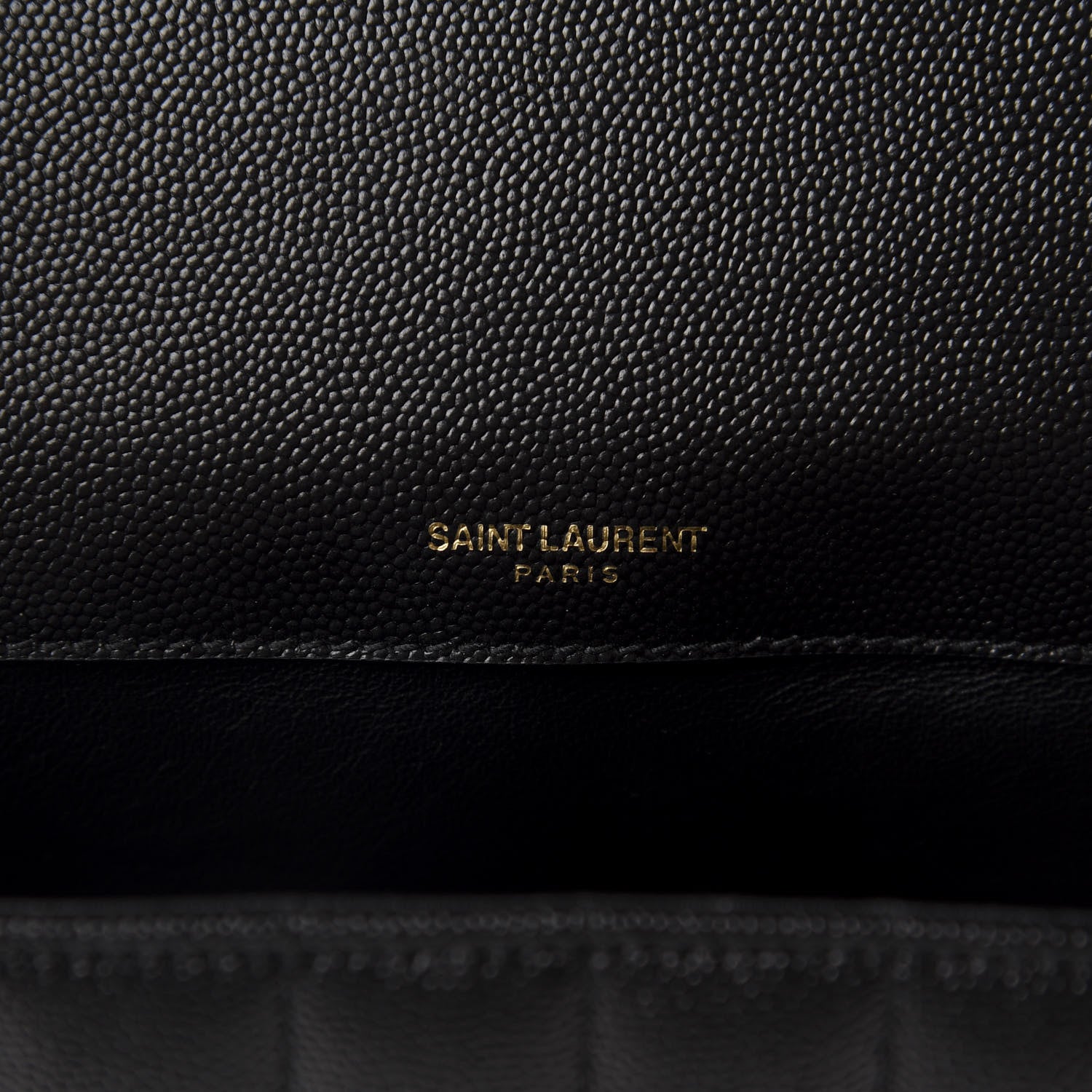 Saint Laurent Grain De Poudre Matelasse Monogram Large Vicky Chain Bag Black 8 of 11
