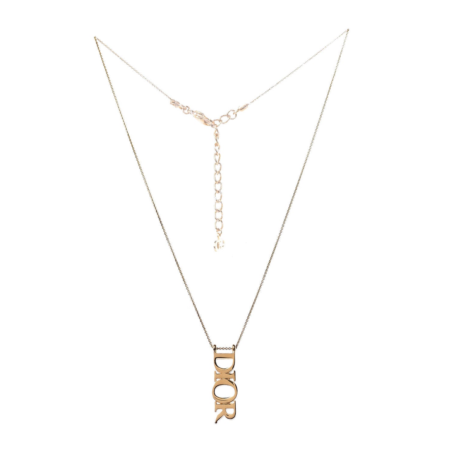 Metal Logo Necklace Gold