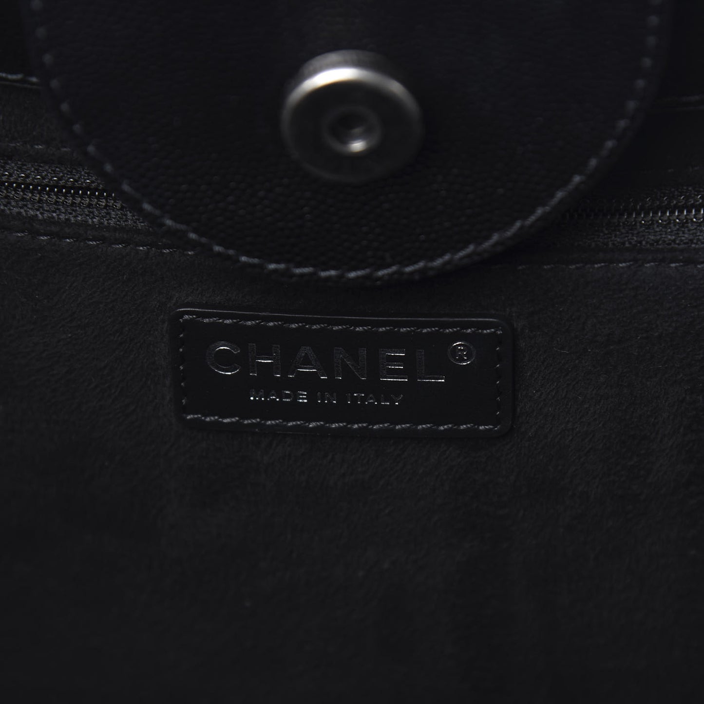 Caviar Small Studded Deauville Tote Black