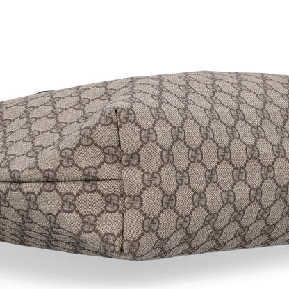 Gucci GG Supreme Monogram Medium Zippered Shopping Tote Dark Brown 8 of 9