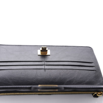 Chanel Aged Calfskin Quilted 2.55 Reissue Pouch With Chain Handle Black 8 of 11