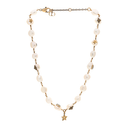 Christian Dior Pearl Star Choker Necklace Gold 3 of 5