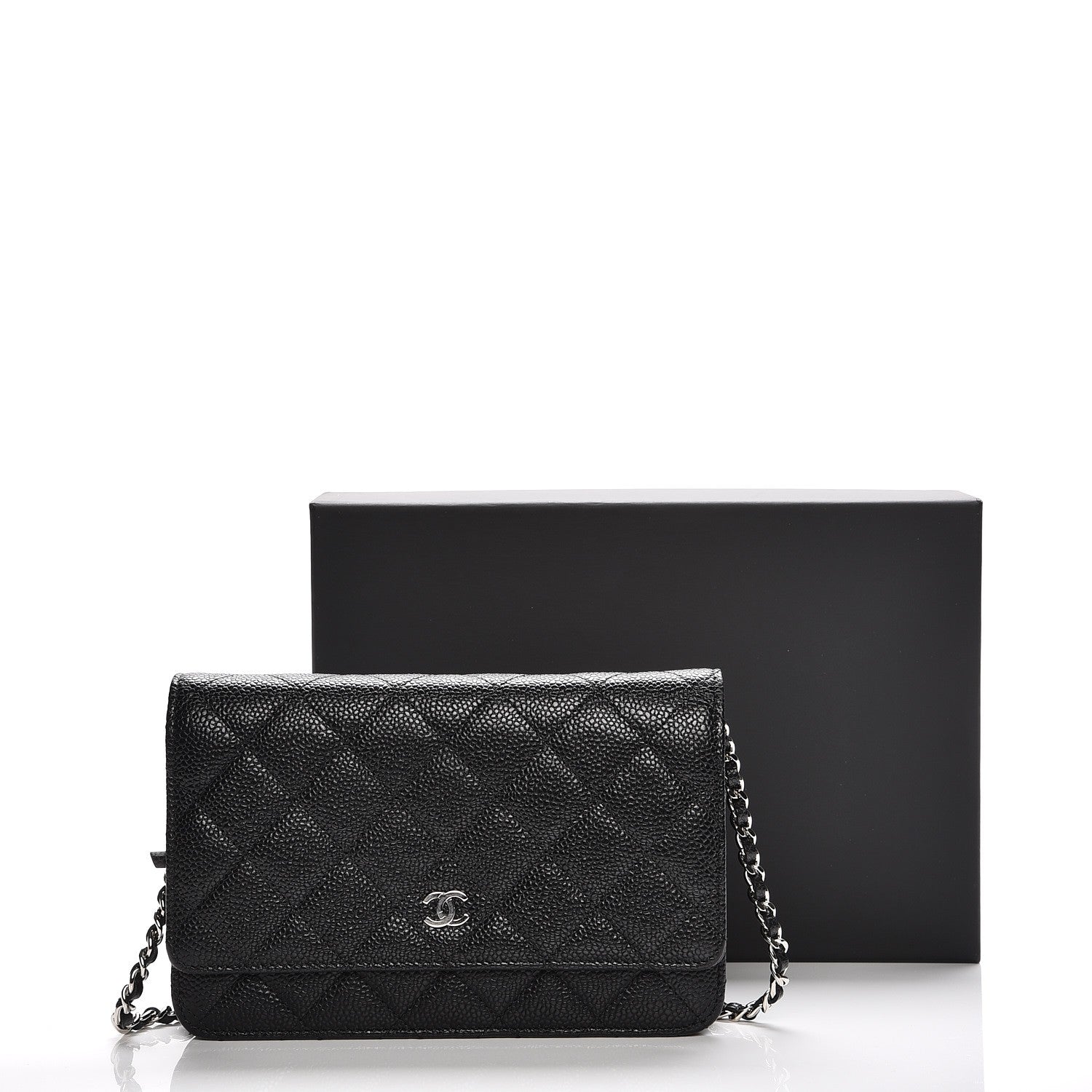 Chanel Caviar Quilted Wallet On Chain WOC Black 8 of 8