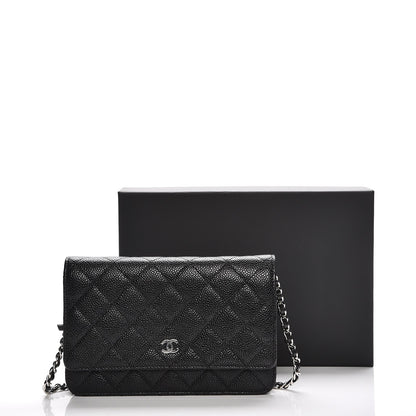 Chanel Caviar Quilted Wallet On Chain WOC Black 8 of 8