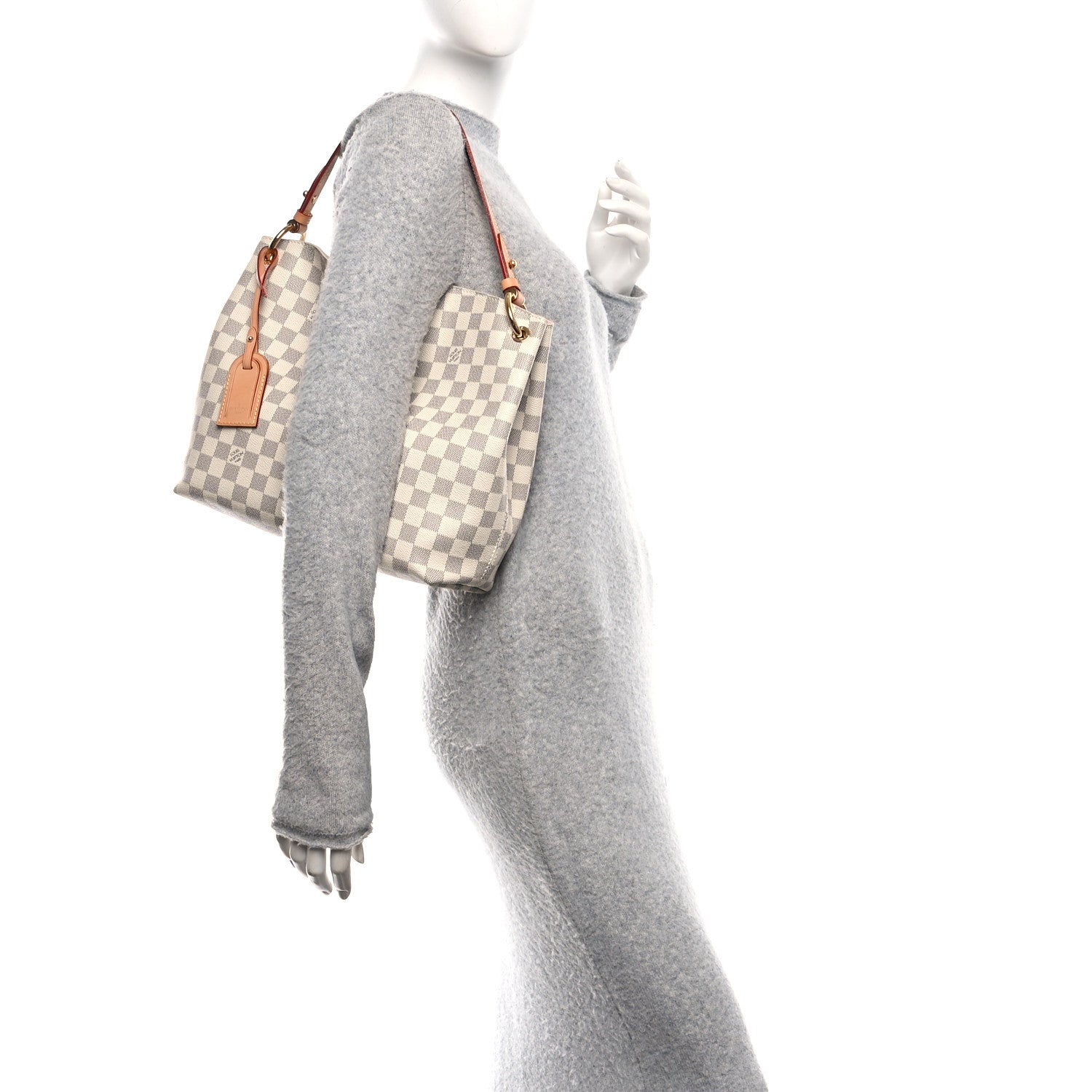Louis Vuitton Damier Azur Graceful PM Rose Ballerine 2 of 12