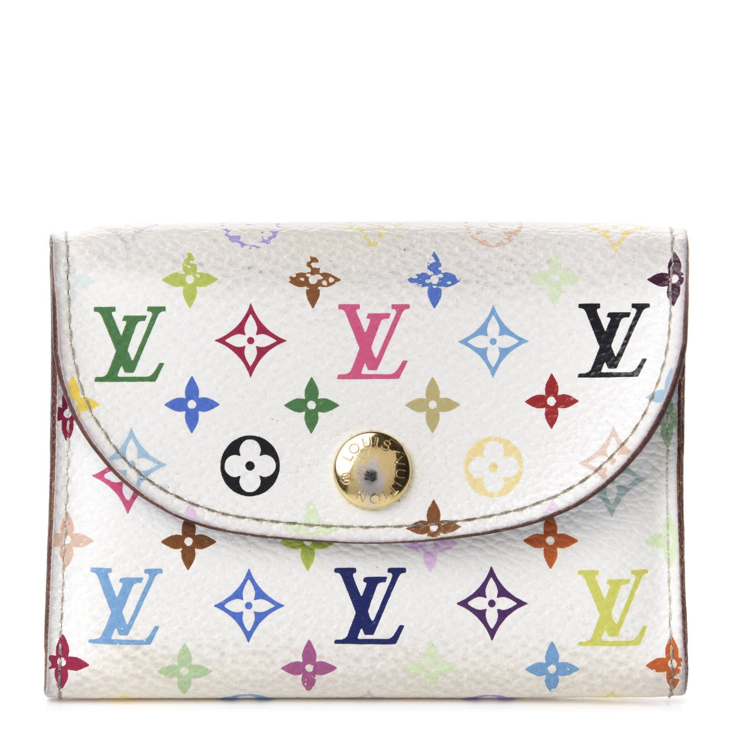 Louis Vuitton Monogram Multicolor Business Card Holder White Raisin 1 of 7