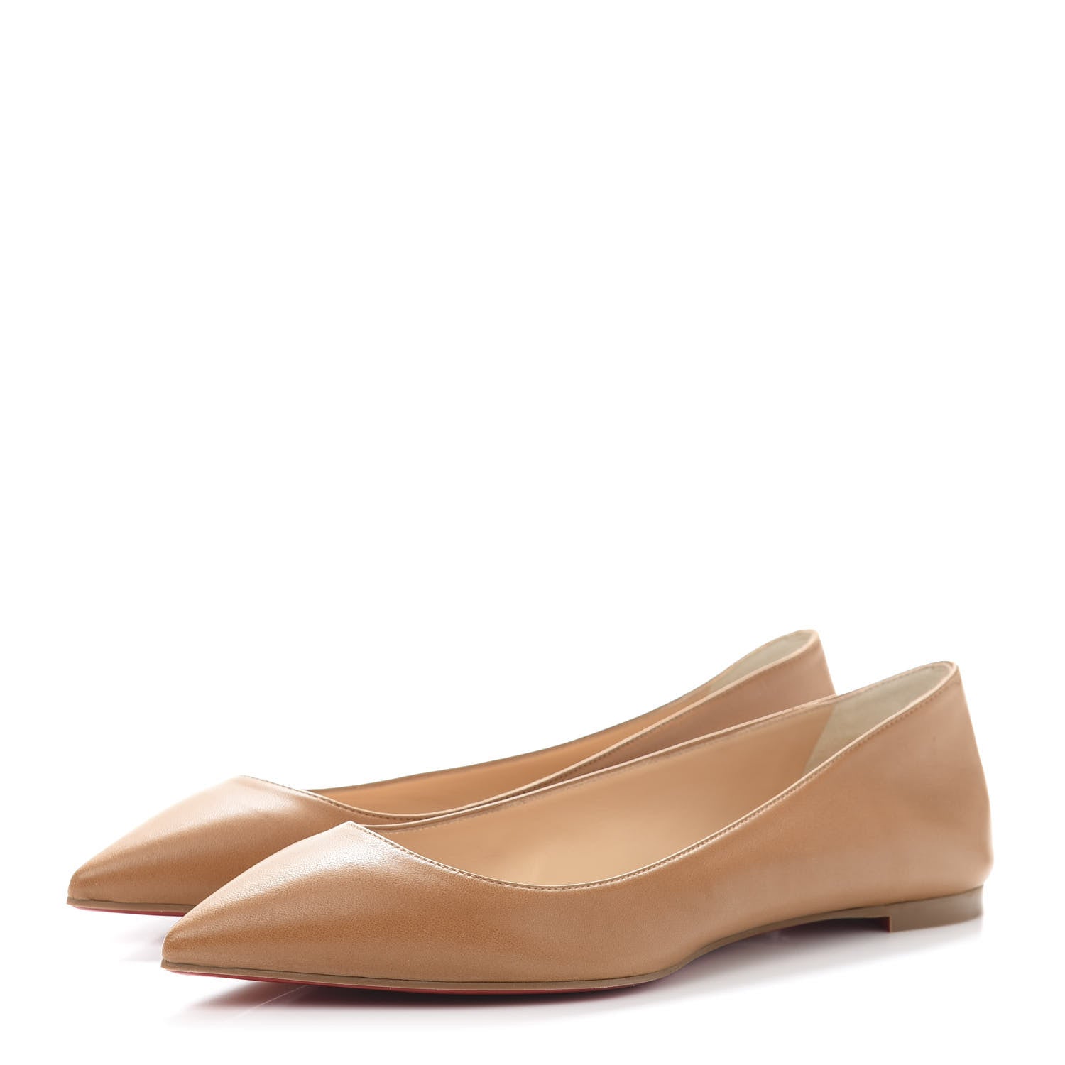 Christian Louboutin Shiny Nappa Ballalla Flats 39 Safari 3 of 8