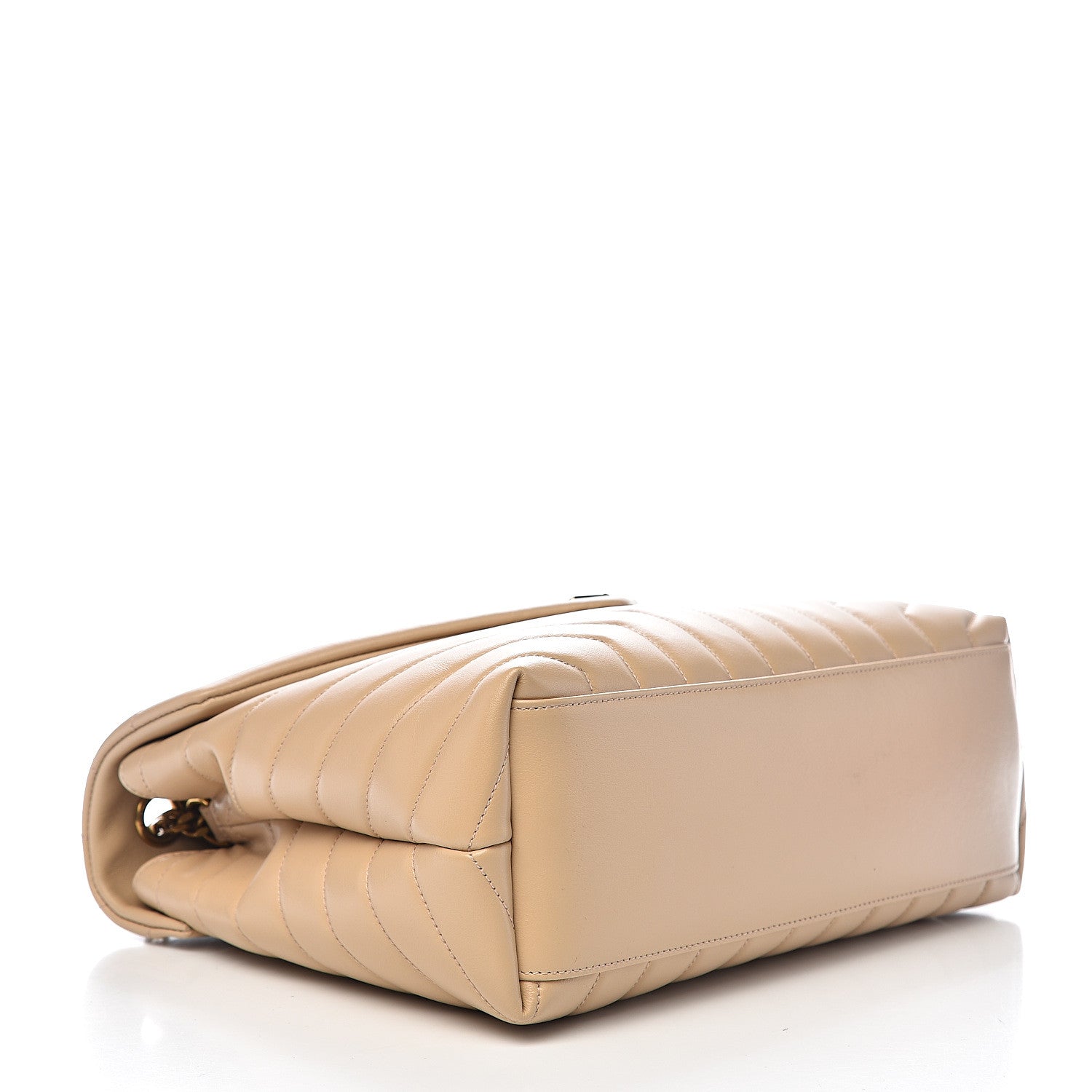 Saint Laurent Calfskin Y Quilted Monogram Medium Loulou Chain Satchel Nude Powder 3 of 11