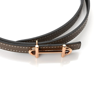 Hermes Swift Epsom 13mm Gamma Belt 75/30 Black Etoupe 3 of 4