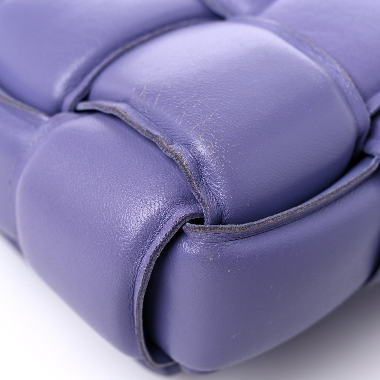 Bottega Veneta Lambskin Maxi Intreccio Padded Chain Cassette Crossbody Bag Lavender 9 of 16