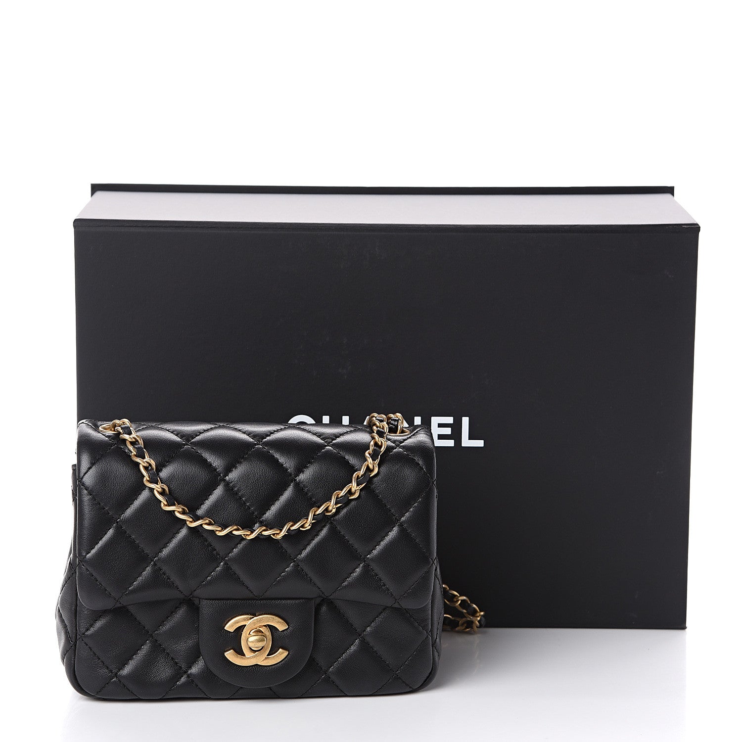 Chanel Lambskin Quilted Mini Pearl Crush Flap Black 10 of 10