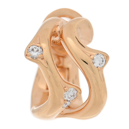 Christian Dior 18K Rose Gold Diamond Bois de Rose Single Ear Cuff Earring 1 of 5