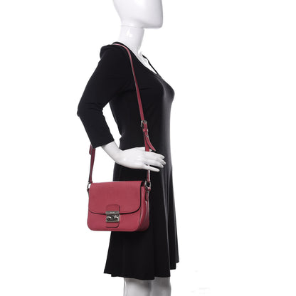 Miu Miu Goatskin Madras Shoulder Bag Peonia 2 of 9