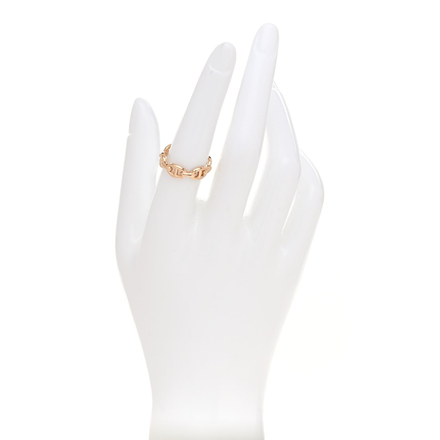 18K Rose Gold PM Chaine d'Ancre Enchainee Ring 54 6.75