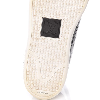 Louis Vuitton Calfskin Crocodile Embossed Frontrow Sneakers 37.5 Black 11 of 13