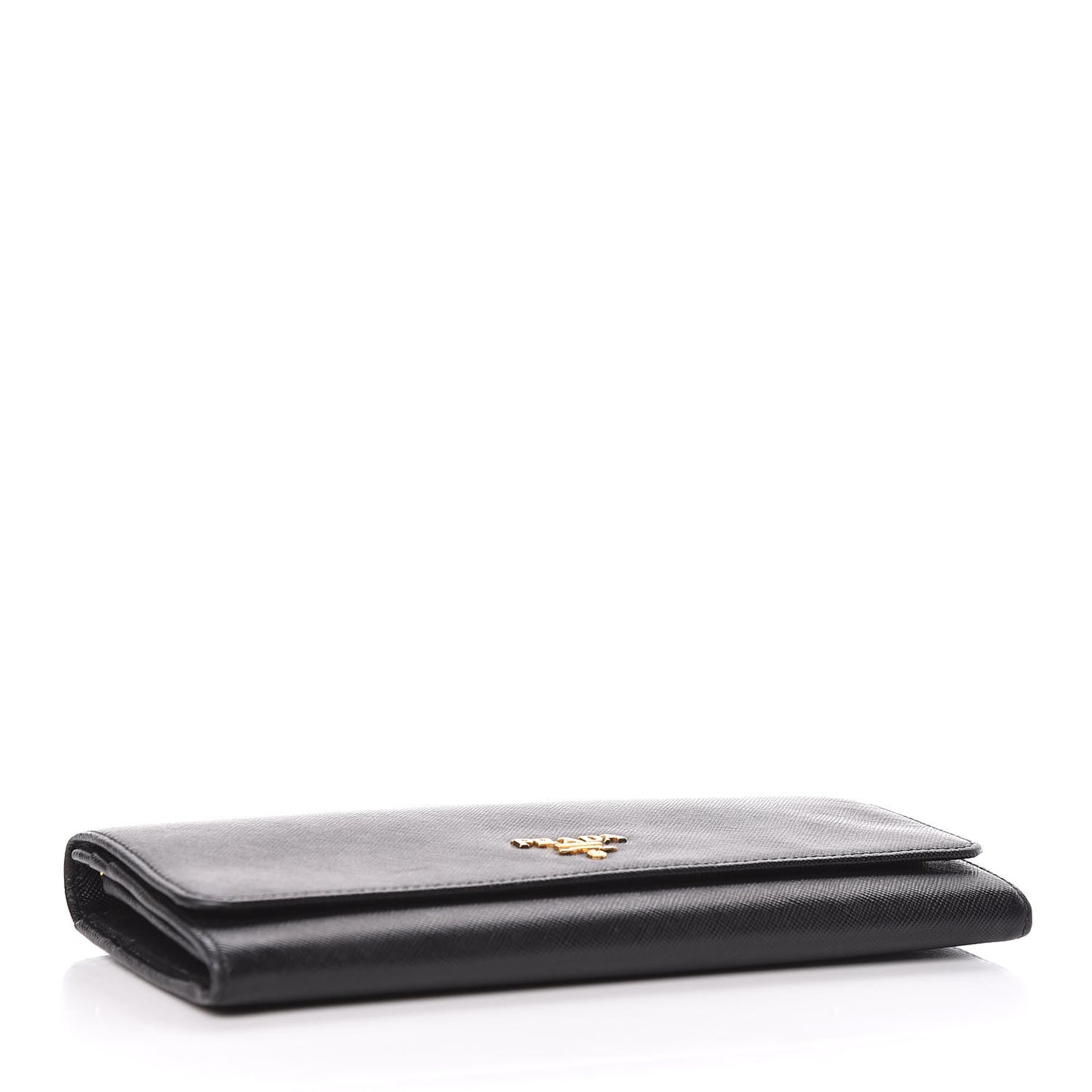 Saffiano Metal Oro Chain Wallet Black