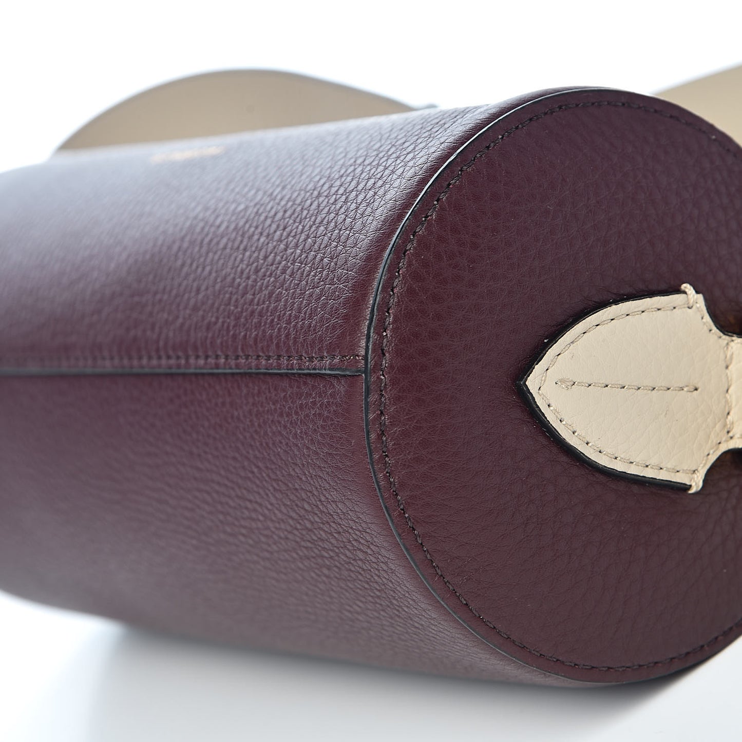 Calfskin The Barrel Bag Deep Claret Limestone