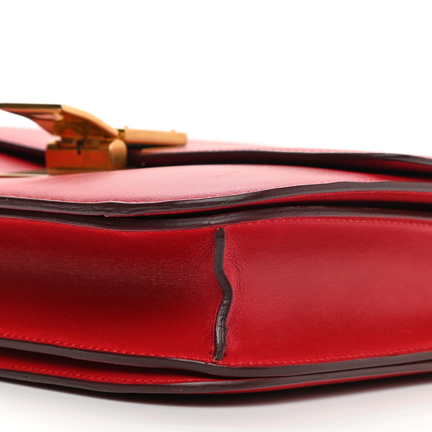 Celine Box Calfskin Medium Classic Box Flap Bag Red 10 of 14