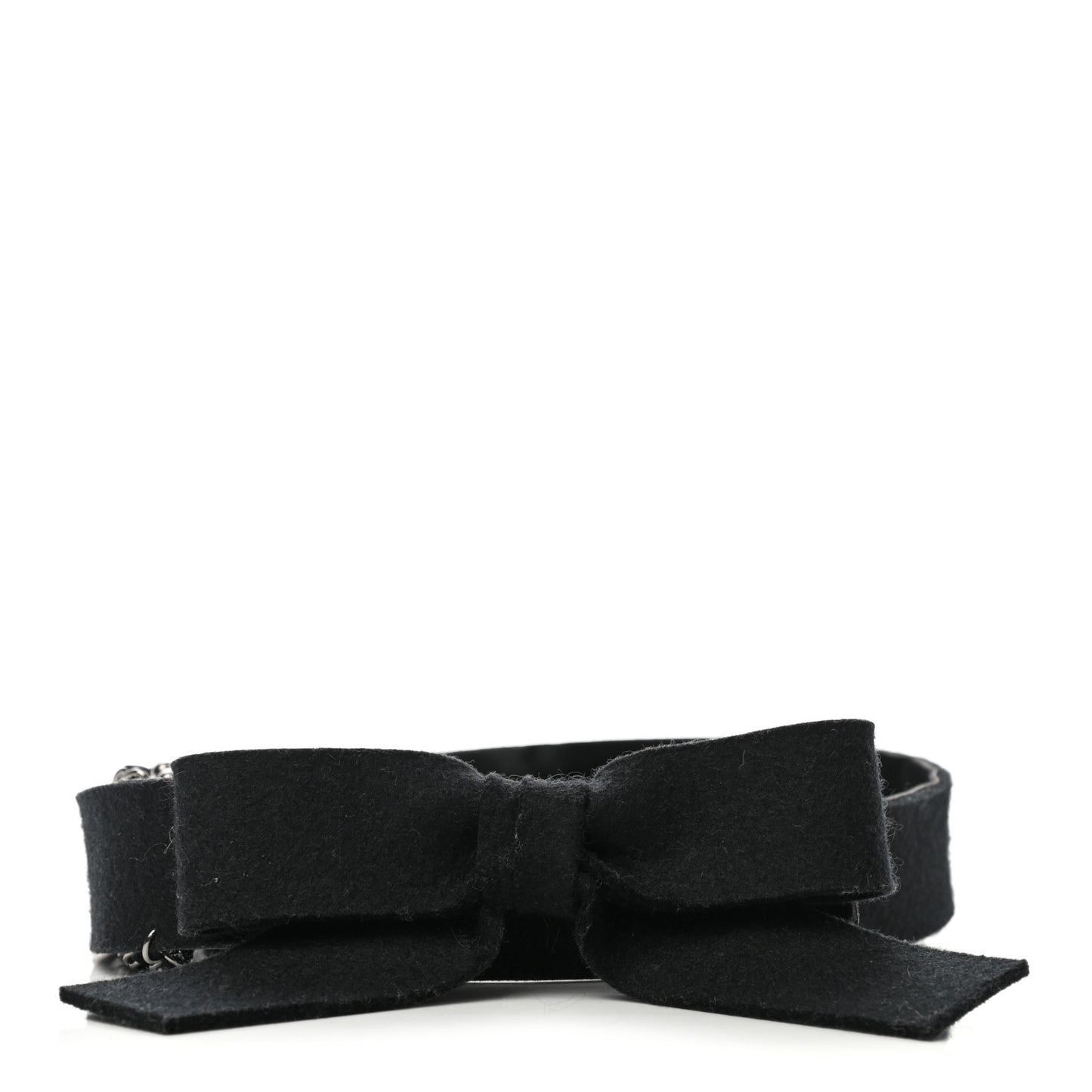 Wool Bow Chain Belt 95 38 Dark Blue