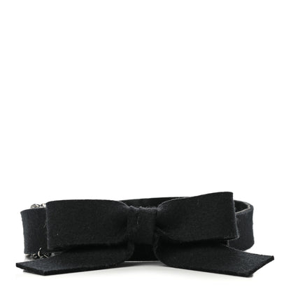 Chanel Wool Bow Chain Belt 95 38 Dark Blue 1 of 7