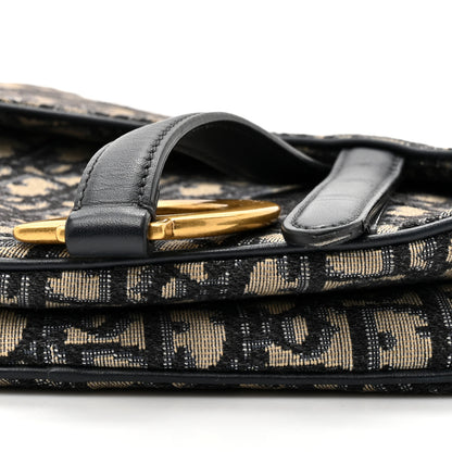 Christian Dior Oblique Saddle Bag Blue 9 of 18