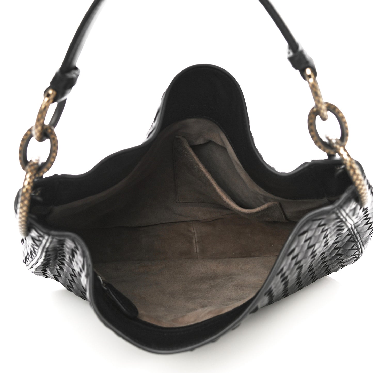 Nappa Intrecciato Small Loop Black