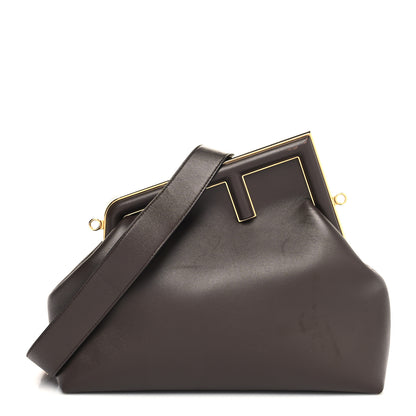 Fendi Shiny Nappa Medium Fendi First Ebano 1 of 11