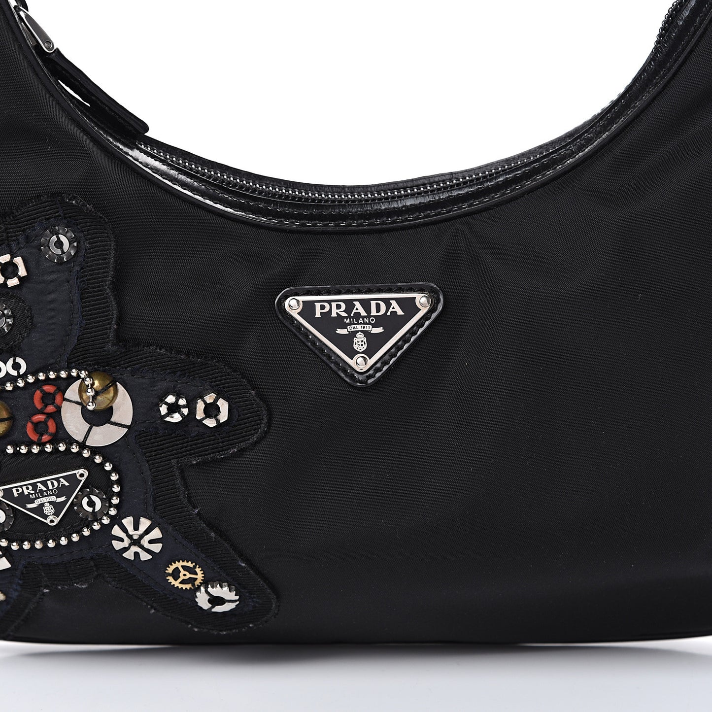 Tessuto Nylon Vela Raso Bear Hobo Black
