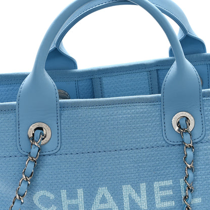 Chanel Mixed Fibers Small Deauville Tote Light Blue 9 of 12