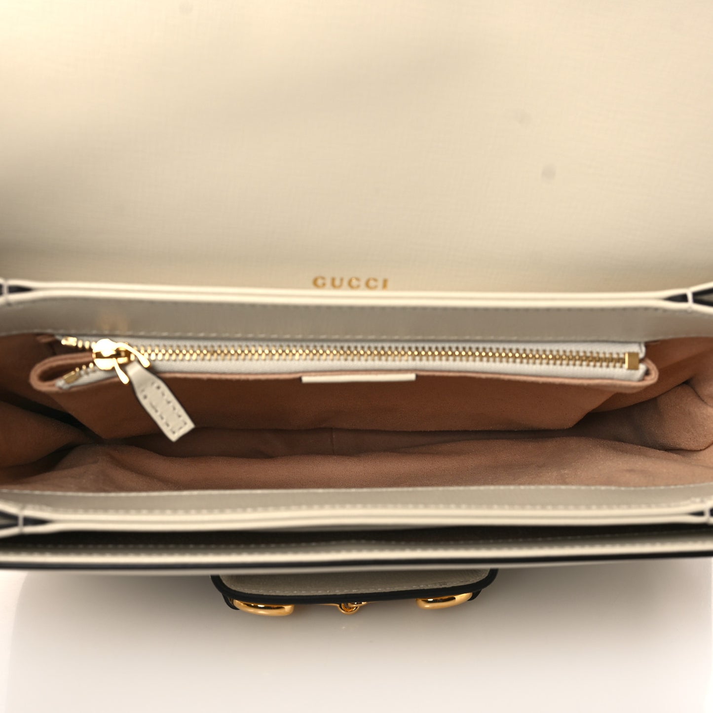 Azalea Calfskin Horsebit 1955 Shoulder Bag Mystic White