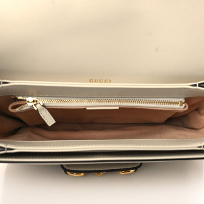 Gucci Azalea Calfskin Horsebit 1955 Shoulder Bag Mystic White 5 of 9