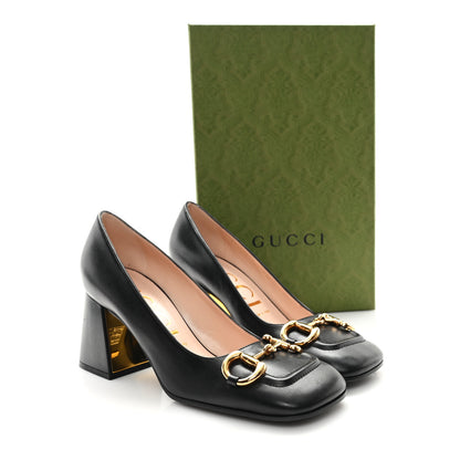 Gucci Malaga Kid Horsebit 75mm Pumps 38.5 Black 12 of 12