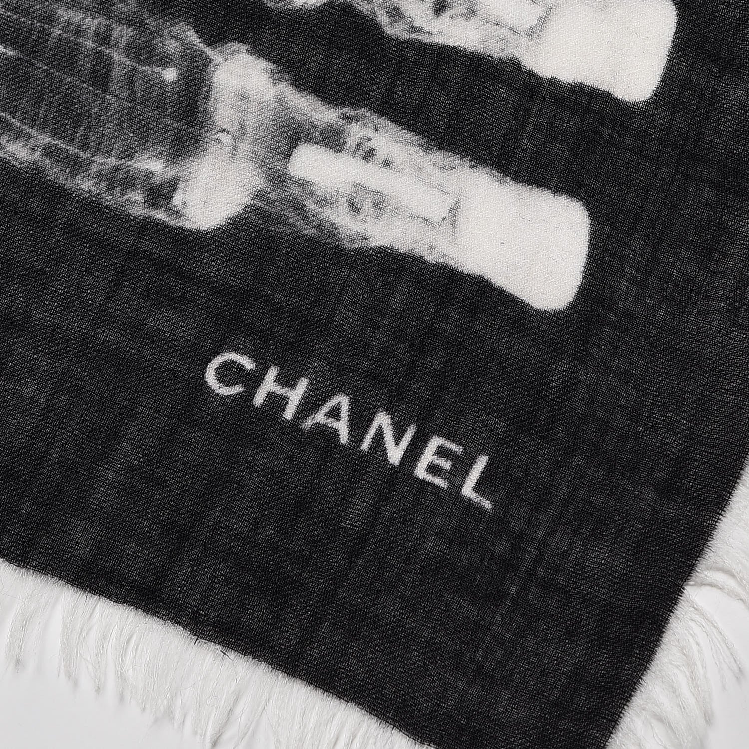 Chanel Cashmere Astronaut CC Scarf Black 4 of 7