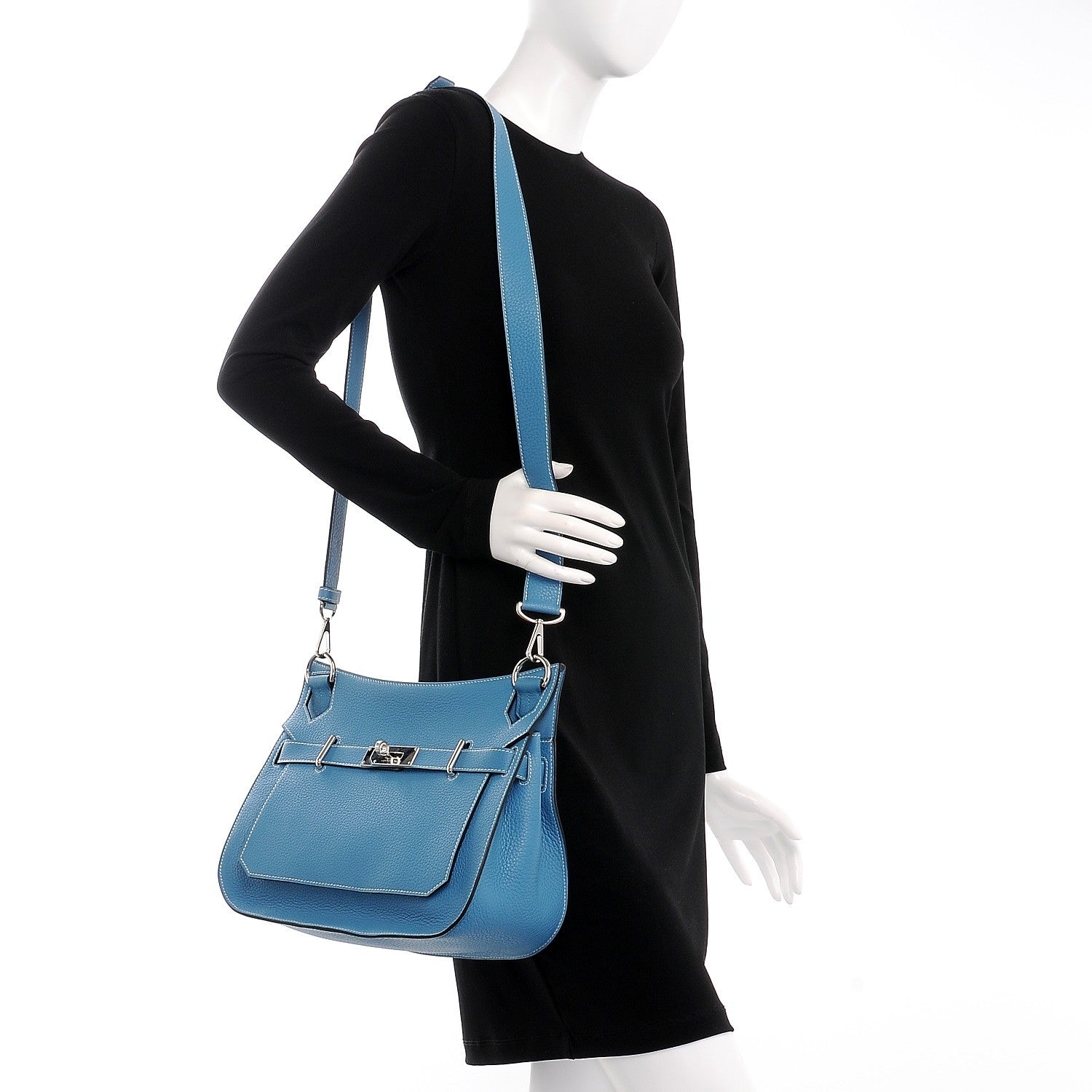 Hermes Taurillon Clemence Jypsiere 31 Blue Jean 2 of 9