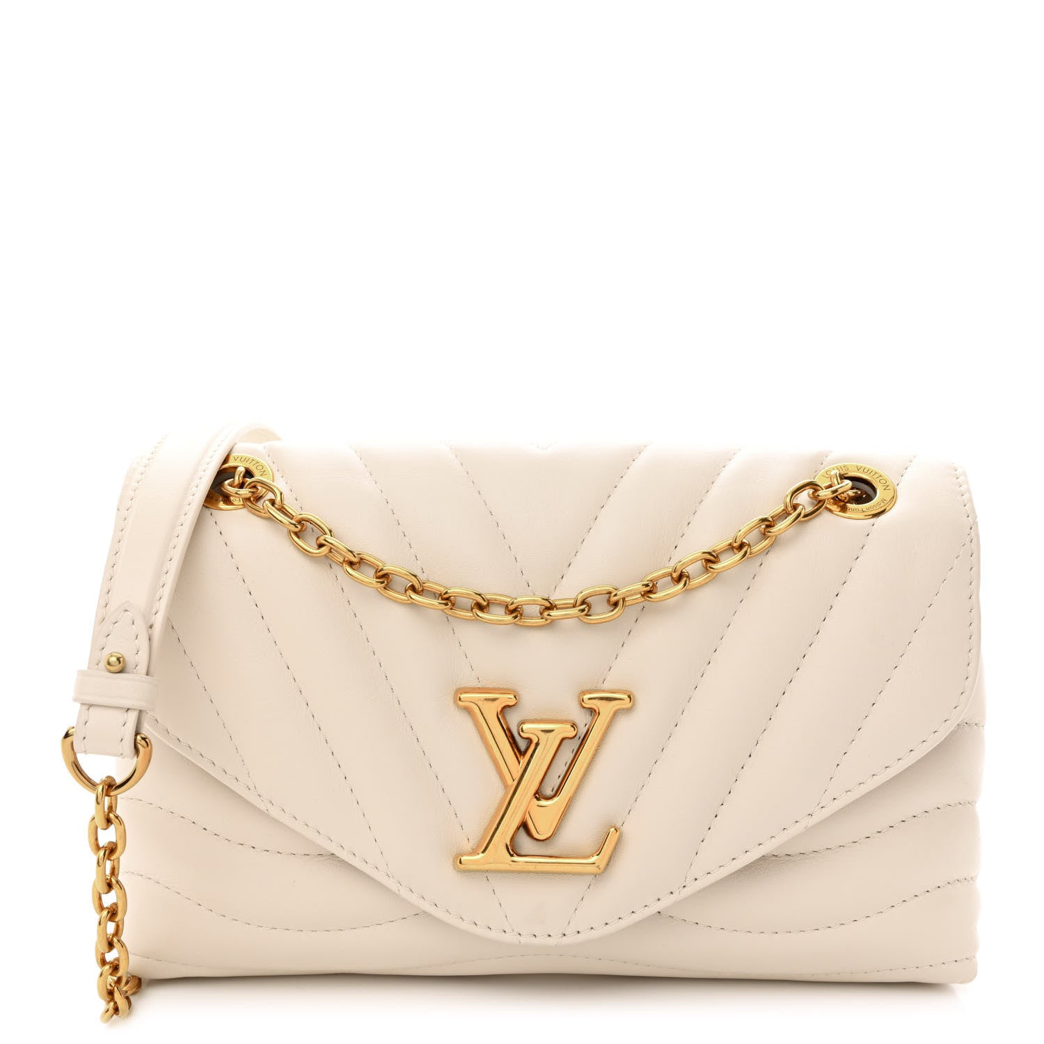 Louis Vuitton Calfskin LV New Wave Chain Bag Ivory 1 of 9