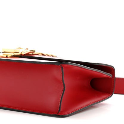 Gucci Calfskin Small Sylvie Shoulder Bag Hibiscus Red 10 of 17