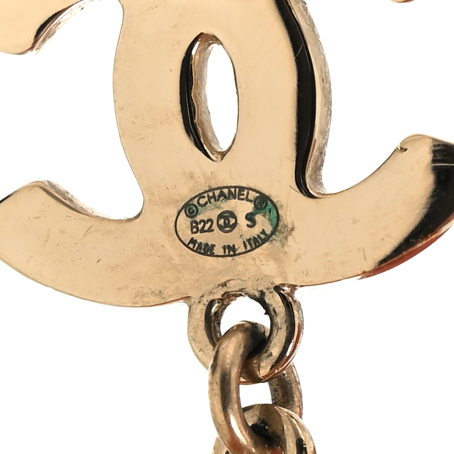 Chanel Crystal CC No 5 Drop Earrings Gold 4 of 5