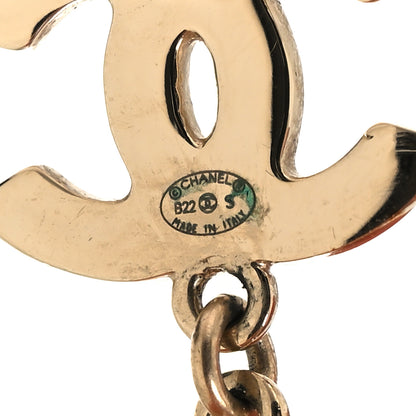 Chanel Crystal CC No 5 Drop Earrings Gold 4 of 5