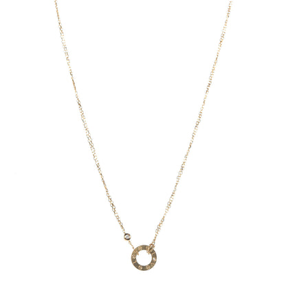 Cartier 18K Yellow Gold 2 Diamond LOVE Necklace 1 of 7