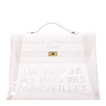 Hermes Vinyl Souvenir De L'Exposition Kelly Transparent 1 of 7