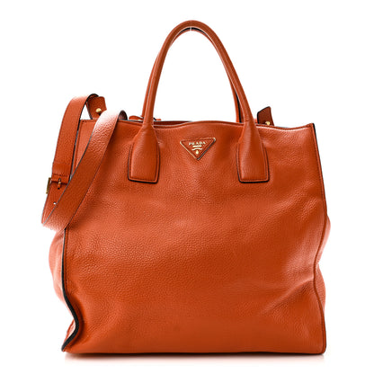 Prada Vitello Daino Shopping Tote Rame 1 of 9