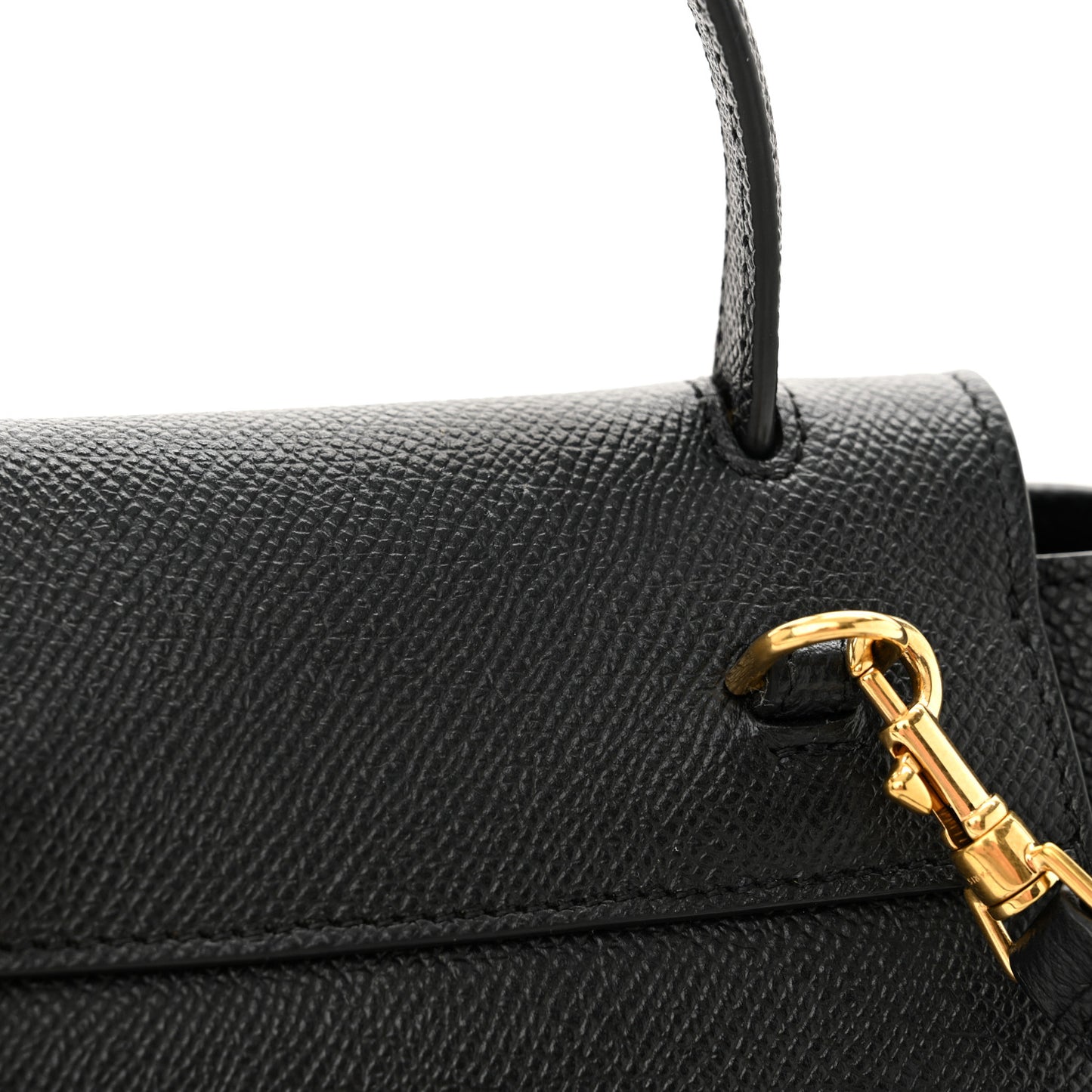 Grained Calfskin Pico Belt Bag Black