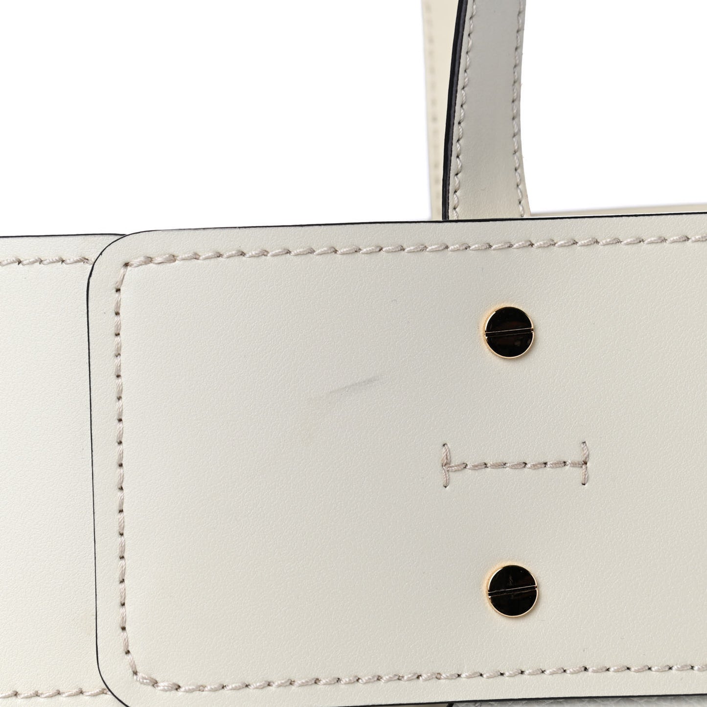 Smooth Grained Calfskin Small Aby Tote White