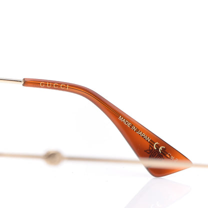 Gucci Glitter Acetate Oversize Square Frame Sunglasses GG0106S Gold 6 of 7