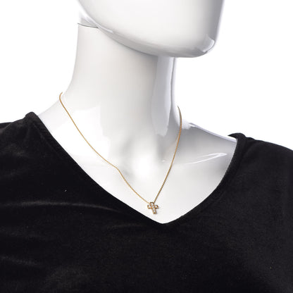 Van Cleef & Arpels 18K Yellow Gold Diamond Cross Pendant Necklace 2 of 6