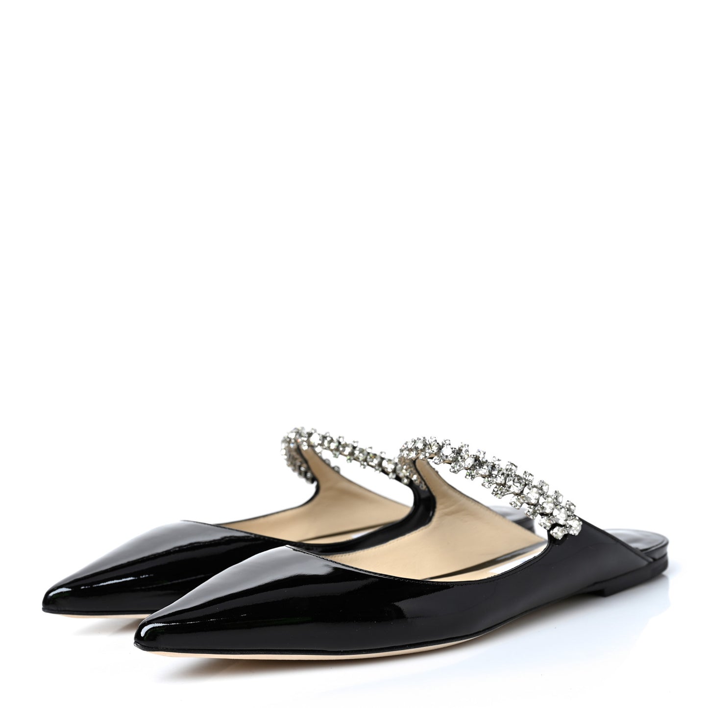 Patent Calfskin Bing 100 Mules 41 Black