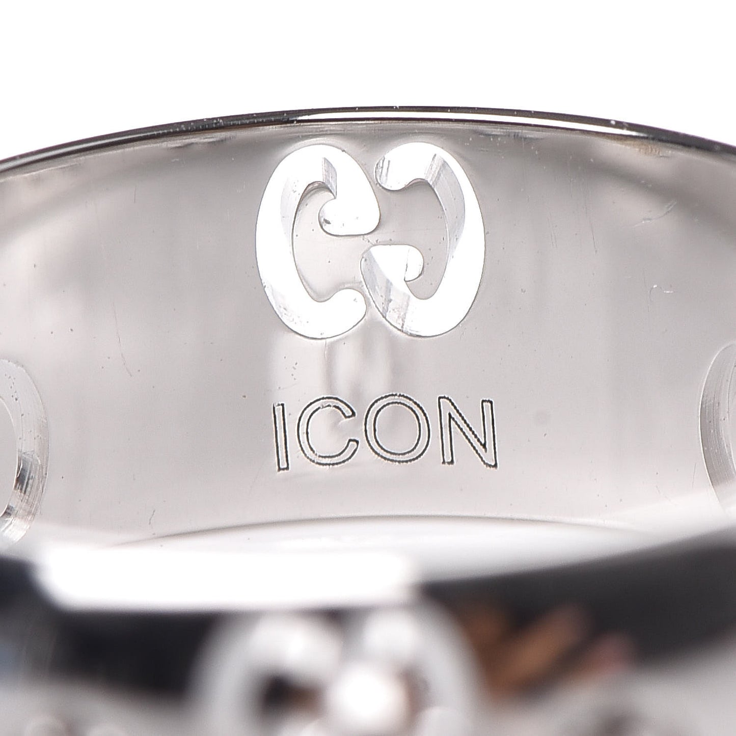 18K White Gold Diamond 6mm Icon Band Ring 50 5.25