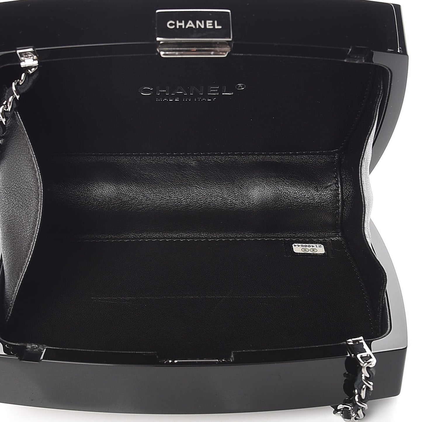 Plexiglass Compact Box Clutch Black