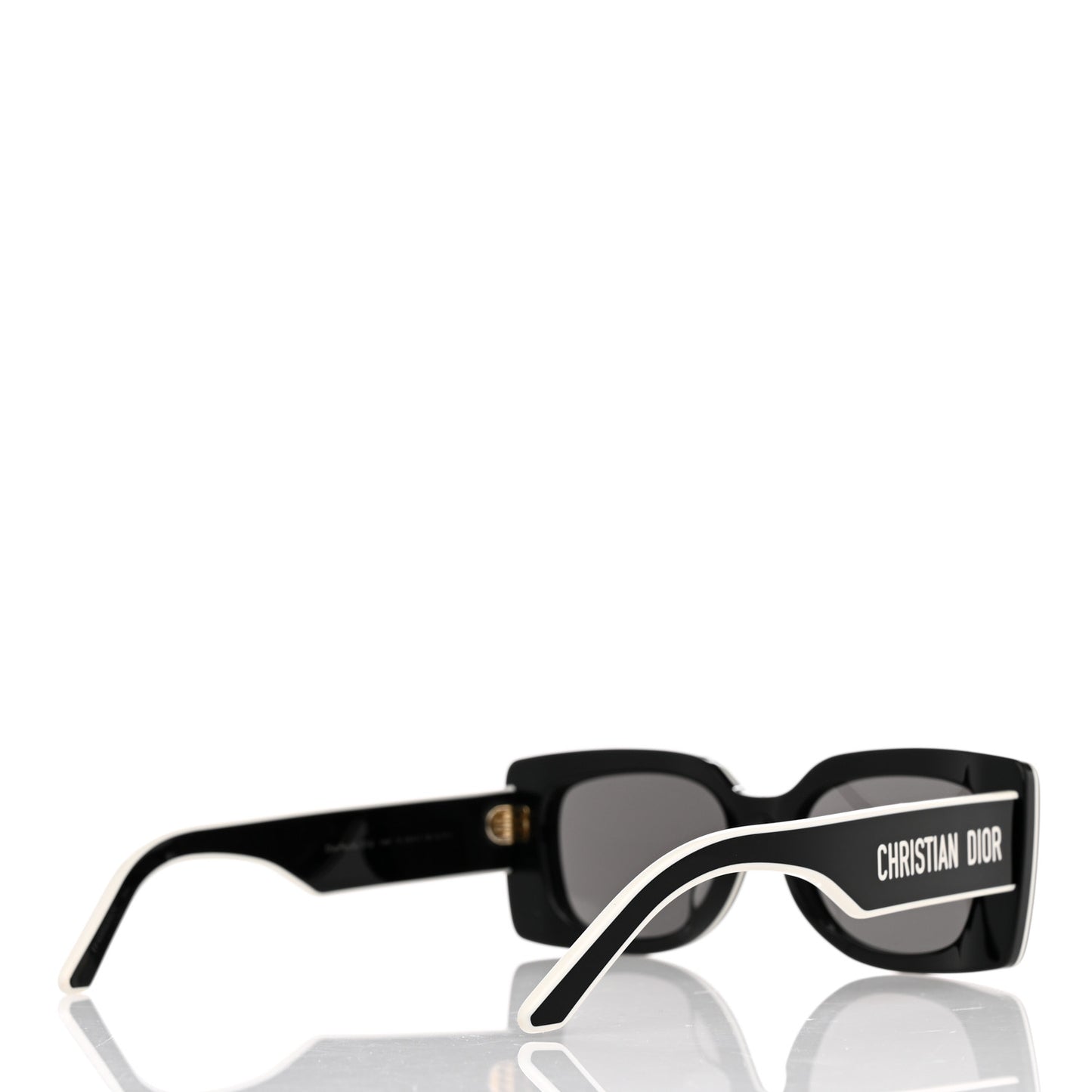 Diorpacific S1U Square Sunglasses Black White