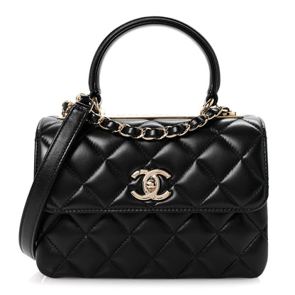 Chanel Lambskin Quilted Mini Trendy CC Dual Handle Flap Bag Black 1 of 12